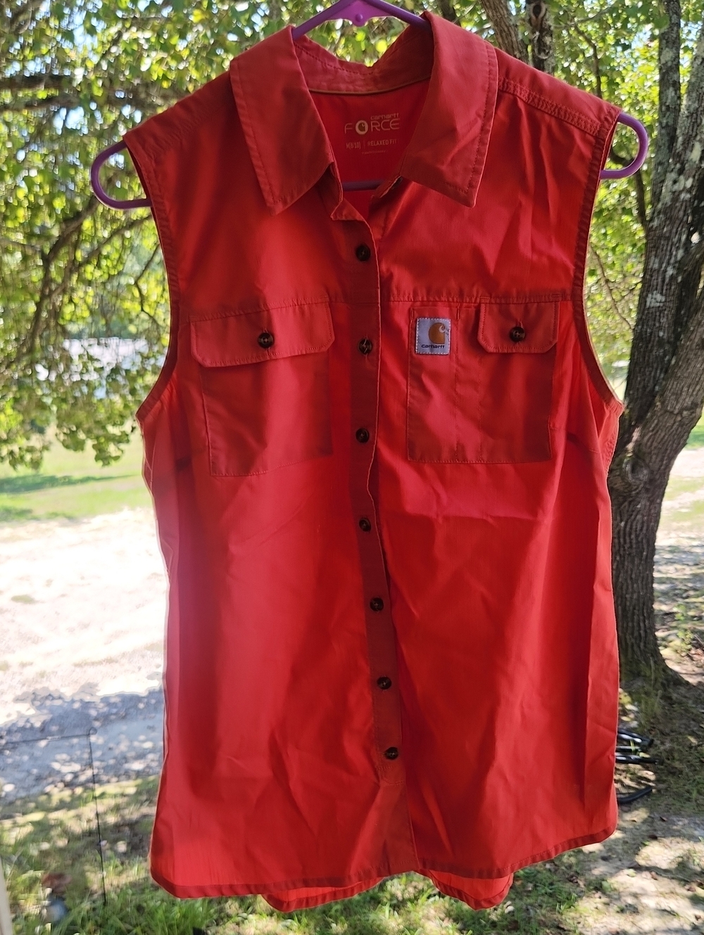 Carhartt Womens Coral Sleeveless Work Shirt Medium